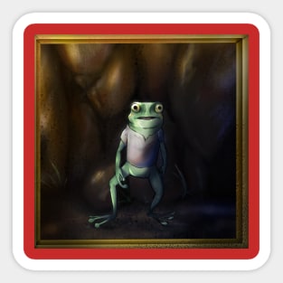 Frog in a cave Sticker